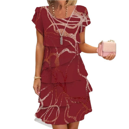 👗 60% RABATT! 🔥 Kvinnors Eleganta Modeklänning med Volanger – Söta Volanger, Figursydd Passform & Festligt Tillfälle ✨