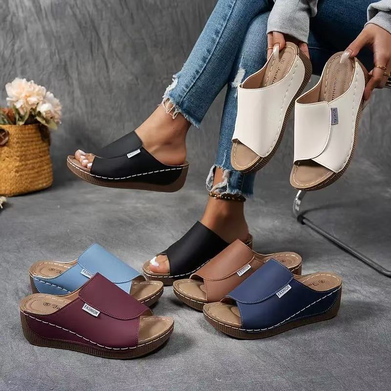 💥Rea 49% rabatt🔥Casual Wedge Slide-sandaler för kvinnor