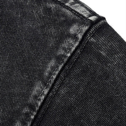 💎 50 % RABATT! 💎Unisex/lös retro enfärgad kortärmad topp