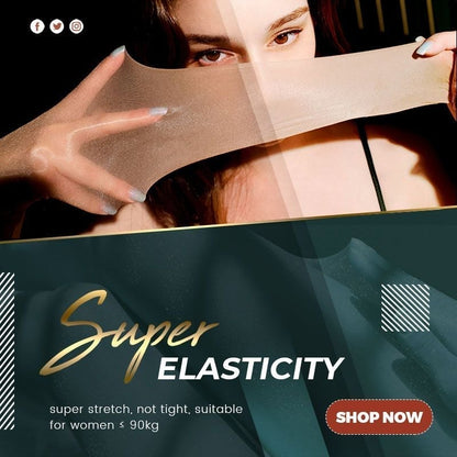 (🎁2024 nyårs varm försäljning🎁)🔥4Pcs Plus Size Pearlescent Silk Strumpor Strumpbyxor (49% rabatt)