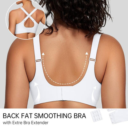 💥Få 50% rabatt för dig! 🎀Kvinnors trådlösa V-ringad mesh sömlös push-up-bh