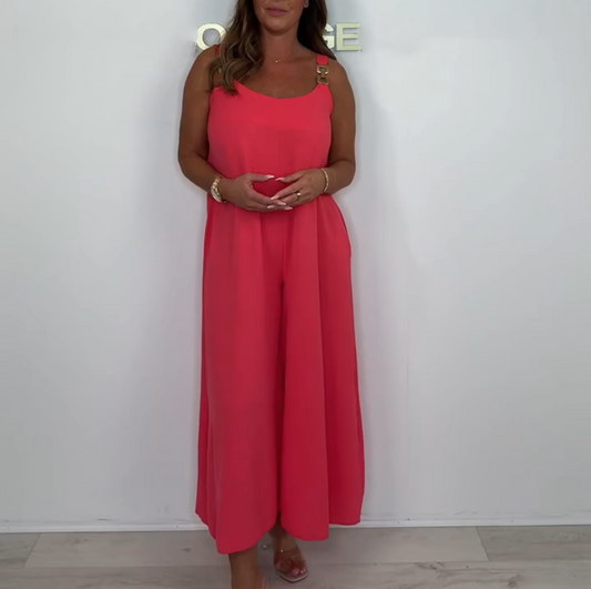 ⏰Varm försäljning 49% rabatt💃Jumpsuit med vida ben och lös passform för kvinnor