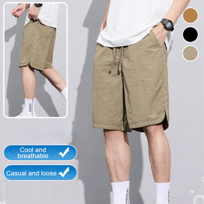 Sommarshorts för män med fickor och löst sittande passform