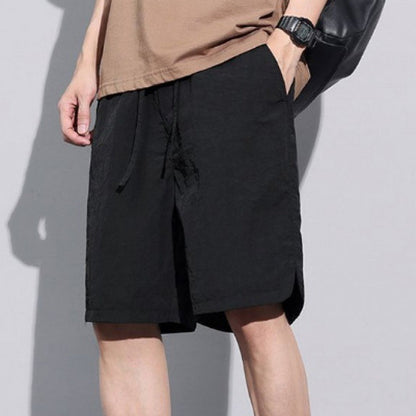 Sommarshorts för män med fickor och löst sittande passform