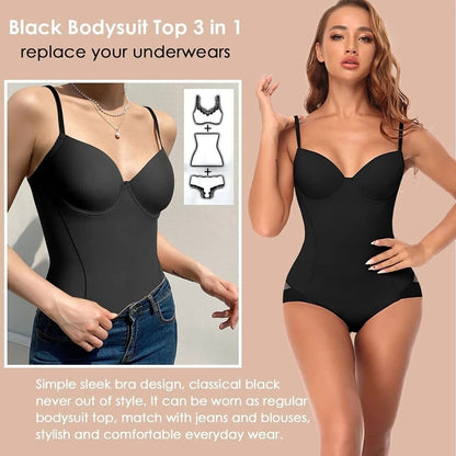 🔥SISTA DAGEN REA 50 % RABATT🔥Shapewear-bodysuit med behå | Rynkad, smalande, justerbar midja✨