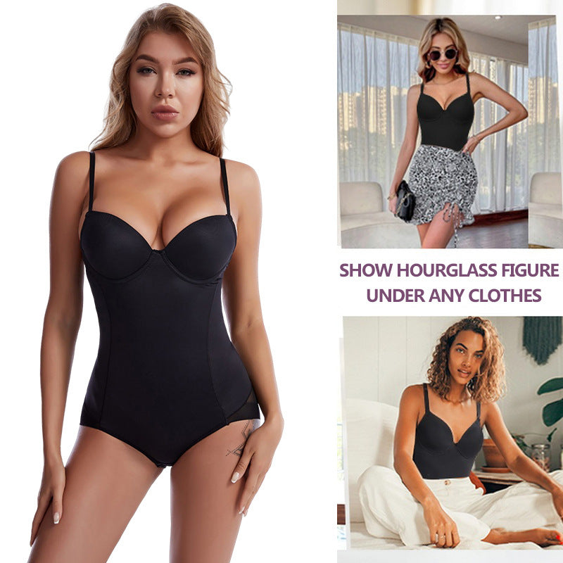 🔥SISTA DAGEN REA 50 % RABATT🔥Shapewear-bodysuit med behå | Rynkad, smalande, justerbar midja✨