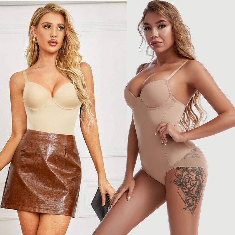 🔥SISTA DAGEN REA 50 % RABATT🔥Shapewear-bodysuit med behå | Rynkad, smalande, justerbar midja✨