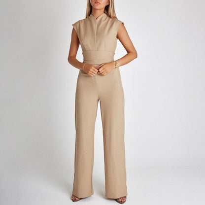 (🎁2025 Hot Sale🎁)🤩💃Ärmlös jumpsuit med vida ben för kvinnor