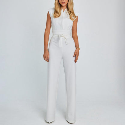 (🎁2025 Hot Sale🎁)🤩💃Ärmlös jumpsuit med vida ben för kvinnor