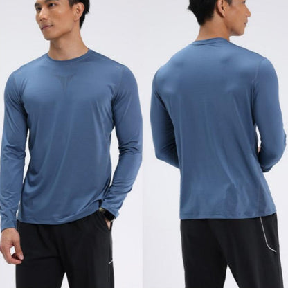 Casual långärmad snabbtorkande sport-T-shirt för män