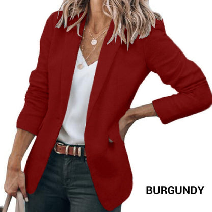 🎁LIMITERAD SÄLJNING 49% RABATT💕Elegant mjuk enfärgad jacka med knappar och uppknäppning