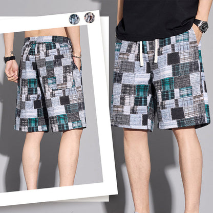 Casual Color-Block Shorts för män