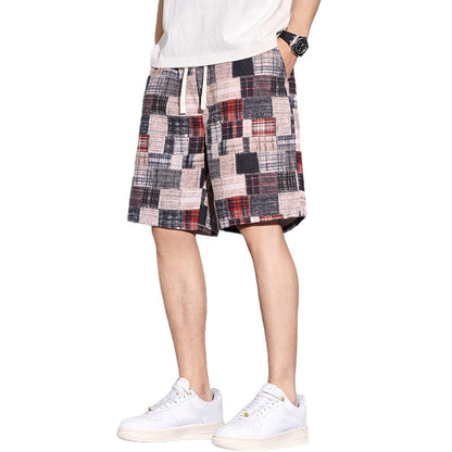 Casual Color-Block Shorts för män