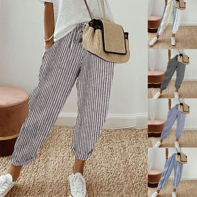 🔥 50 % RABATT 👖 Tryckta fritidsbyxor för damer – bekväma, snygga och perfekta för vardagsbruk ✨