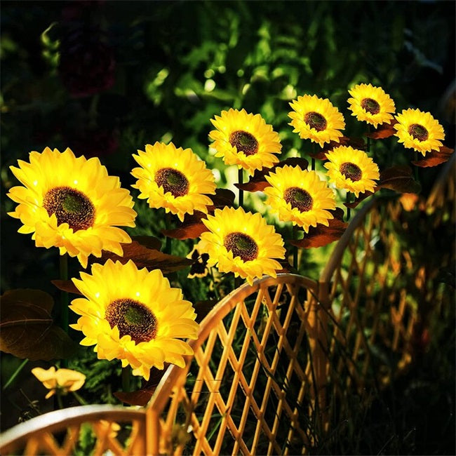 🌻 50% RABATT NU! 🌞 Solros Solenergidriven Trädgårdslykta – LED-belysning & Realistisk Design ✨