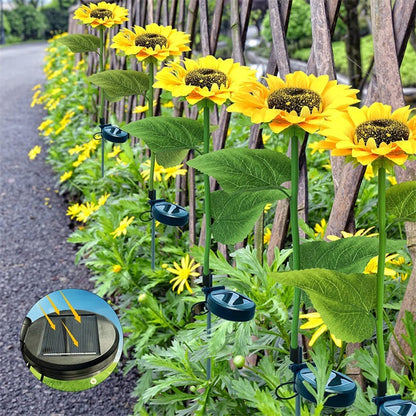 🌻 50% RABATT NU! 🌞 Solros Solenergidriven Trädgårdslykta – LED-belysning & Realistisk Design ✨