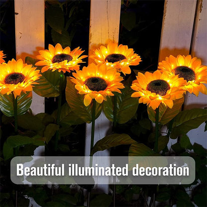 🌻 50% RABATT NU! 🌞 Solros Solenergidriven Trädgårdslykta – LED-belysning & Realistisk Design ✨