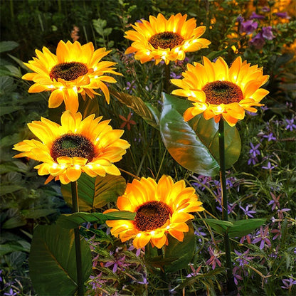 🌻 50% RABATT NU! 🌞 Solros Solenergidriven Trädgårdslykta – LED-belysning & Realistisk Design ✨