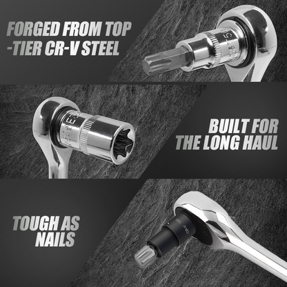 🏆🔩 Ultimate socket set for mechanics – CR-V Steel Sockets Set🔧64% discount