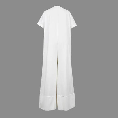 V-ringad lös jumpsuit för kvinnor
