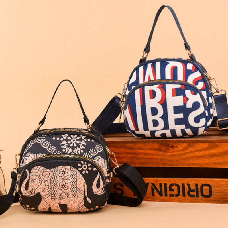Crossbody-väska med modernt tryck för kvinnor