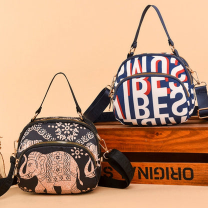 Crossbody-väska med modernt tryck för kvinnor
