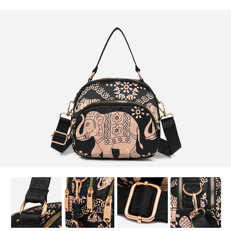 Crossbody-väska med modernt tryck för kvinnor