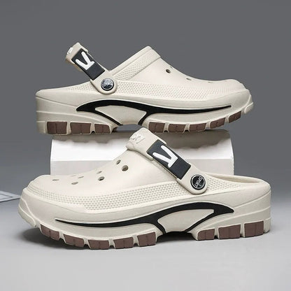 Andningsaktiva slip-on-sandaler för män