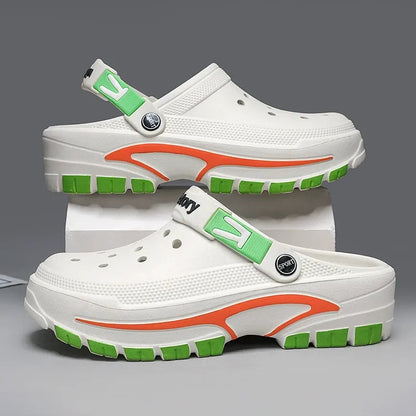 Andningsaktiva slip-on-sandaler för män