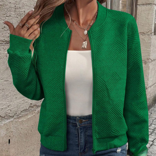 Casual Fashionabel Cardigan med dragkedja för kvinnor