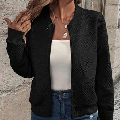 Casual Fashionabel Cardigan med dragkedja för kvinnor