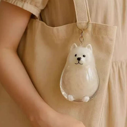 🐶Dog Hair Collector Nyckelring Charm Minnesmärke Förvaringslåda