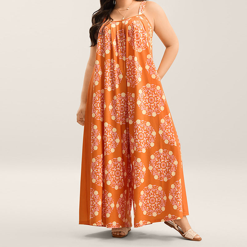 Lös jumpsuit med justerbar rem