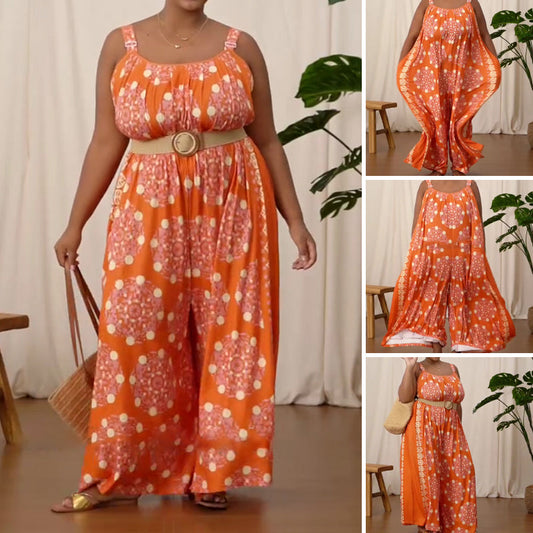 Lös jumpsuit med justerbar rem