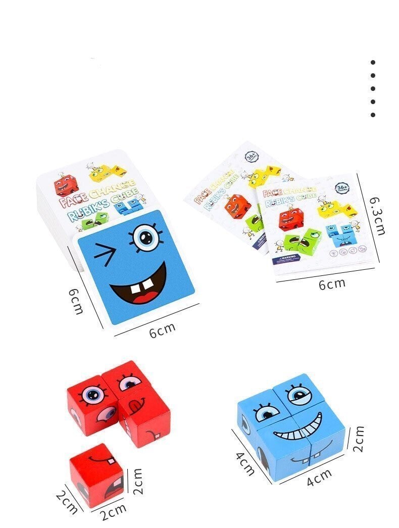 👼5D uttryck ändra ansikte byggstenar leksak