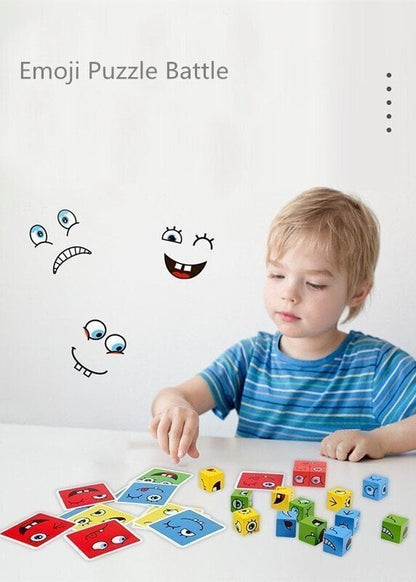 👼5D uttryck ändra ansikte byggstenar leksak
