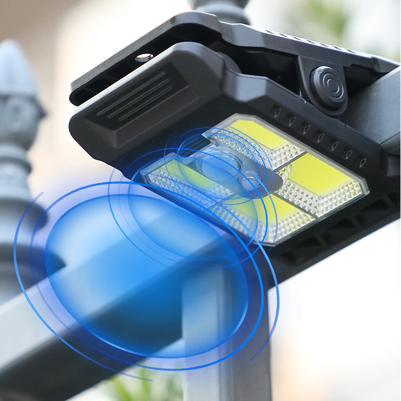 🌿Solcellslampa med klämma för utomhusbruk och rörelsesensor🏡✨
