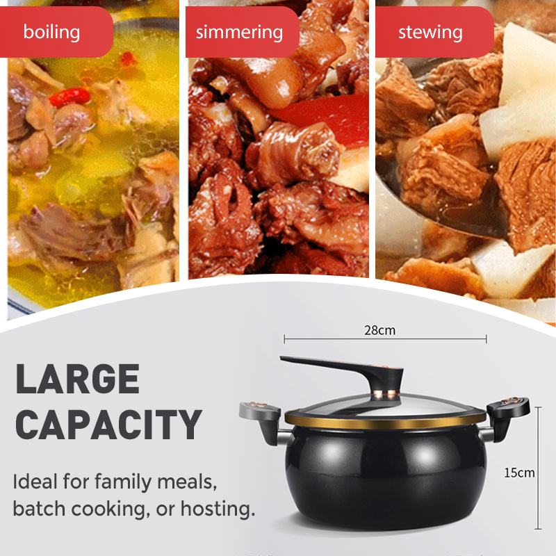 🍲 60% RABATT! 🔥 Mikrotryck Emaljerad Gryta med Stor Kapacitet – Jämn Värmefördelning, Hållbar & Perfekt för Långkok 🥘
