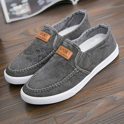 Casual slip-on-skor i canvas för herr