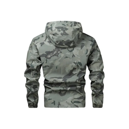 Camouflage Huvjacka med Flera Fickor för Herrar
