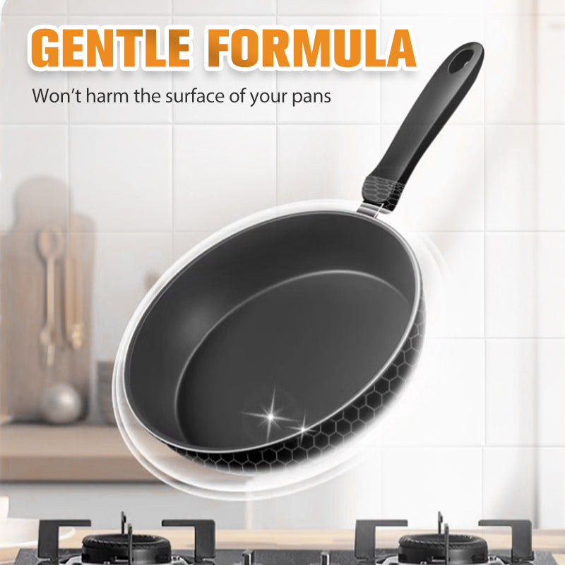 🧽 HET FÖRSÄLJNING - KÖP 2 FÅ 3! ✨ Kraftfull Bränd Restborttagare Pasta för Köksredskap - Giftfri Formula med Mikropolering för Kastruller, Pannor & Grillar 🔥🍳