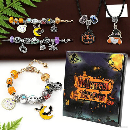 Halloween-armband och halsbandsset för barn att göra själv