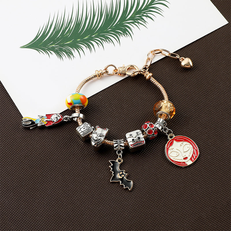 Halloween-armband och halsbandsset för barn att göra själv