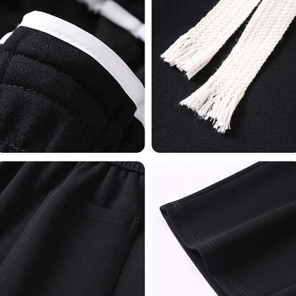 Casual herrbyxor med rakt ben och dragsko