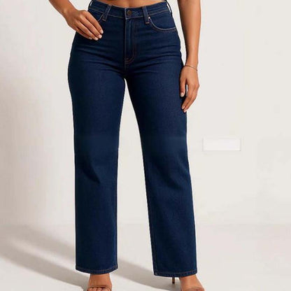 🔥 SISTA DAGENS ERBJUDANDE – 50 % RABATT 🔥 Vintagejeans för damer med hög midja och raka ben