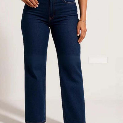 🔥 SISTA DAGENS ERBJUDANDE – 50 % RABATT 🔥 Vintagejeans för damer med hög midja och raka ben