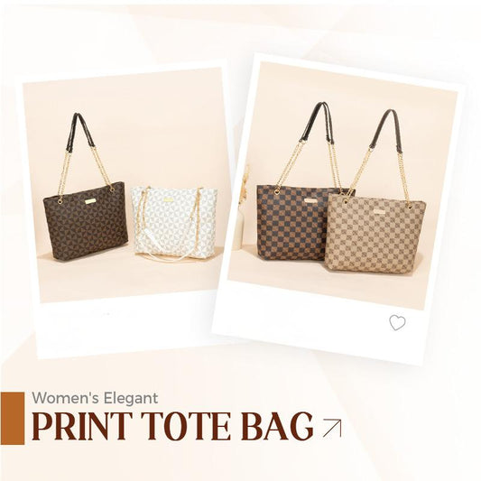 Elegant tryckt tygväska för kvinnor