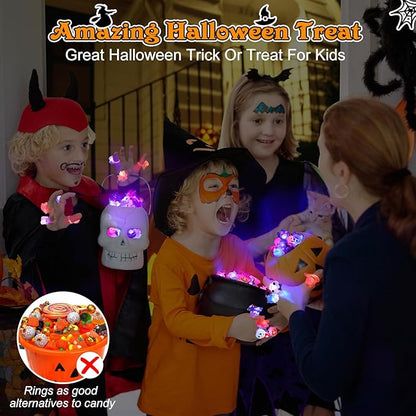 🎁LED-ljus Halloween-lysande ring😍 - Set med 50 st.
