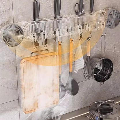 Hållbara väggkrokar med sugpropp i rak rad