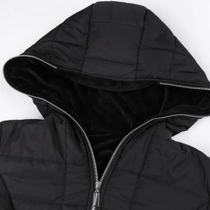 ✈️Fri frakt❄️ FÖRBEREDELSER INFÖR VINTERN 🧥 Termisk vinterjacka med huva för damer ✨ Varm, bekväm och perfekt för kalla dagar